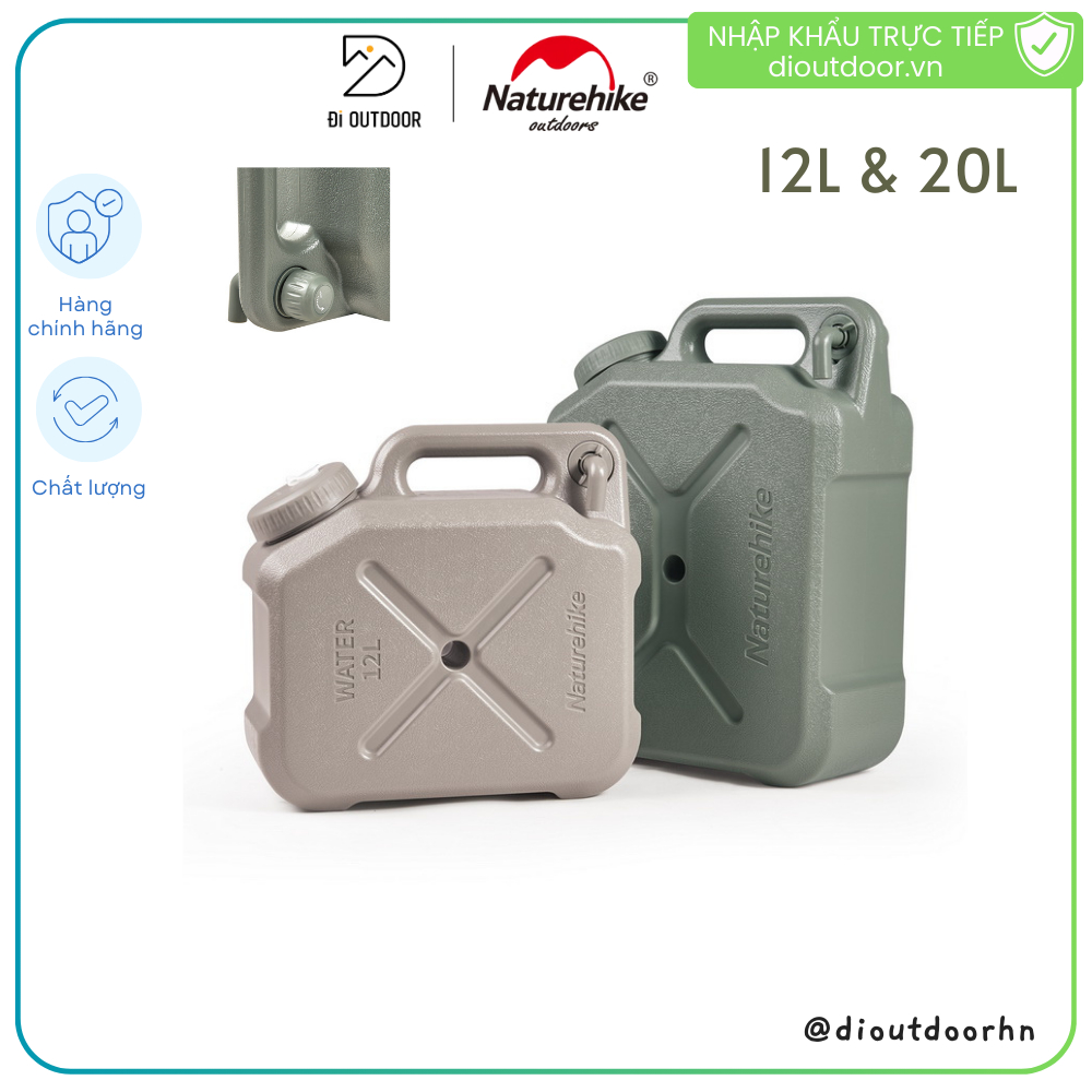 Can Đựng Nước Dã Ngoại, Can Đựng Nước Cắm Trại Có Vòi Naturehike CNH22CJ018