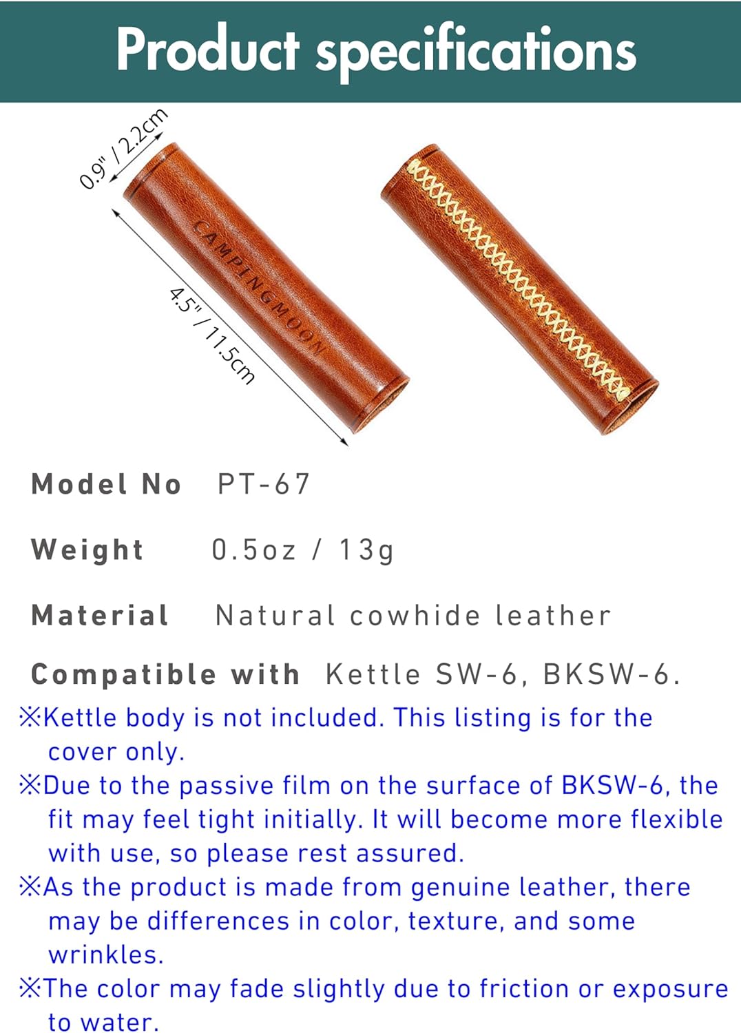 Miếng da bọc chống nóng Campingmoon PT-67 dùng cho ấm đun SW-6 / BKSW-6