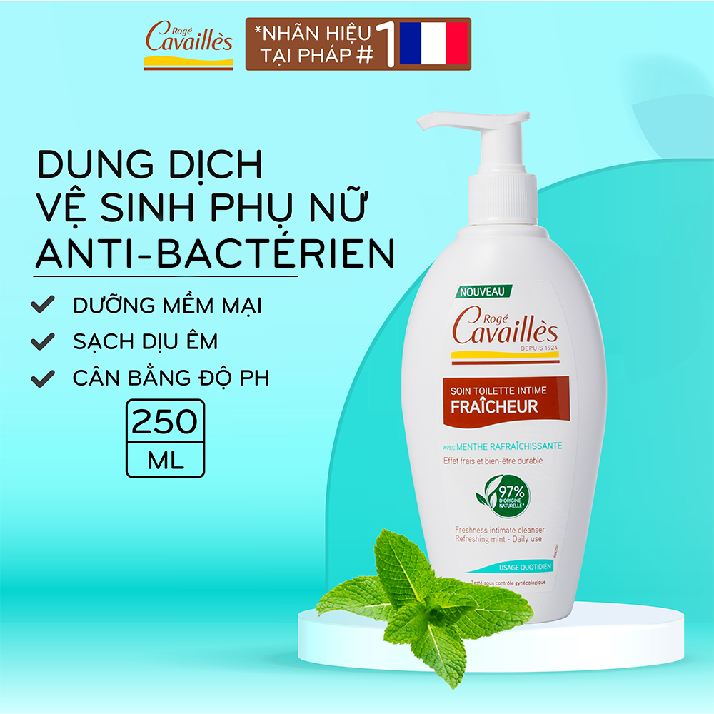 Dung dịch vệ sinh phụ nữ Roge Cavailles - Nhập khẩu chính hãng - Sản phẩm số 1 tại pháp - 250ml