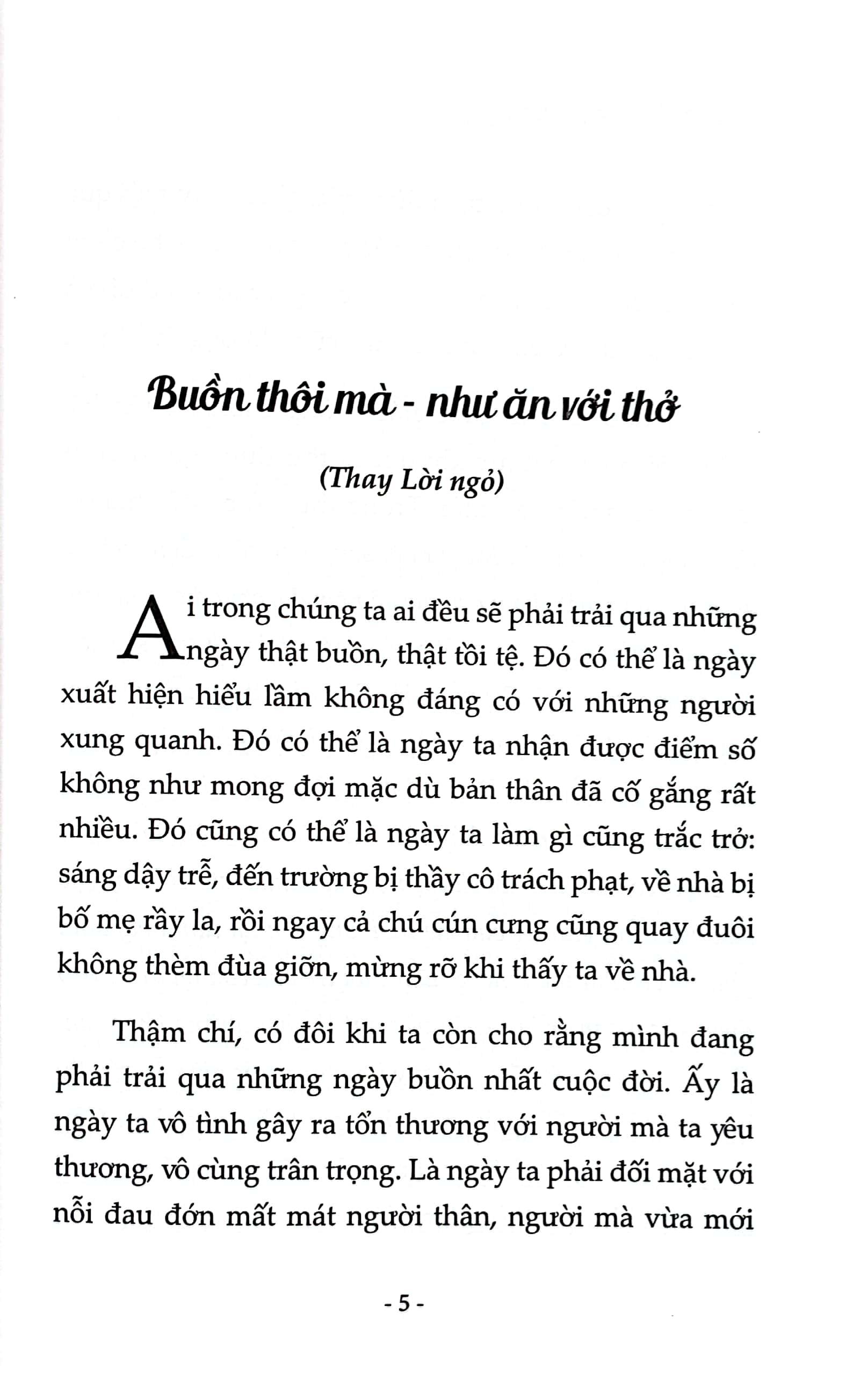 Làm Bạn Với Nỗi Buồn