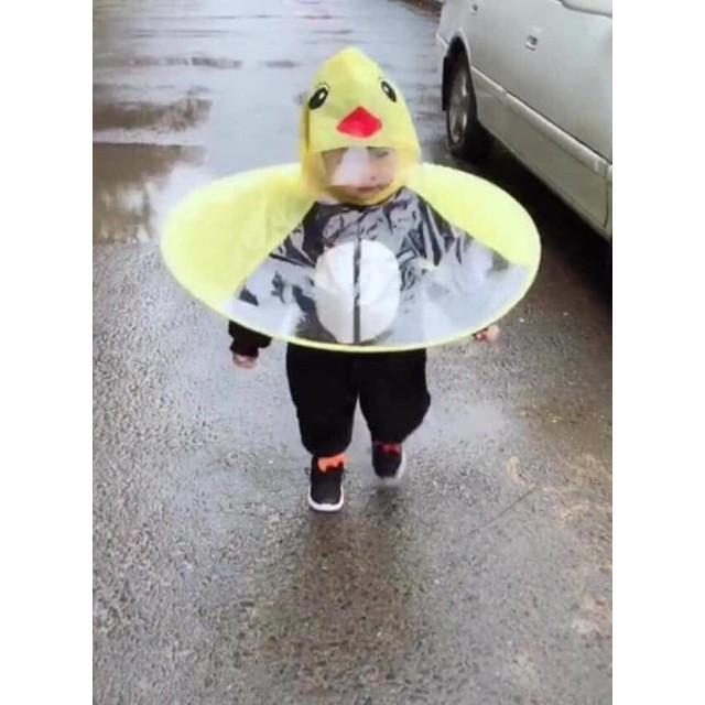 Áo mưa con vịt, ao mưa trẻ em, áo mưa ngộ nghĩnh, áo mưa dễ thương, quà tặng đáng yêu cho bé Trendy Car &amp; Home