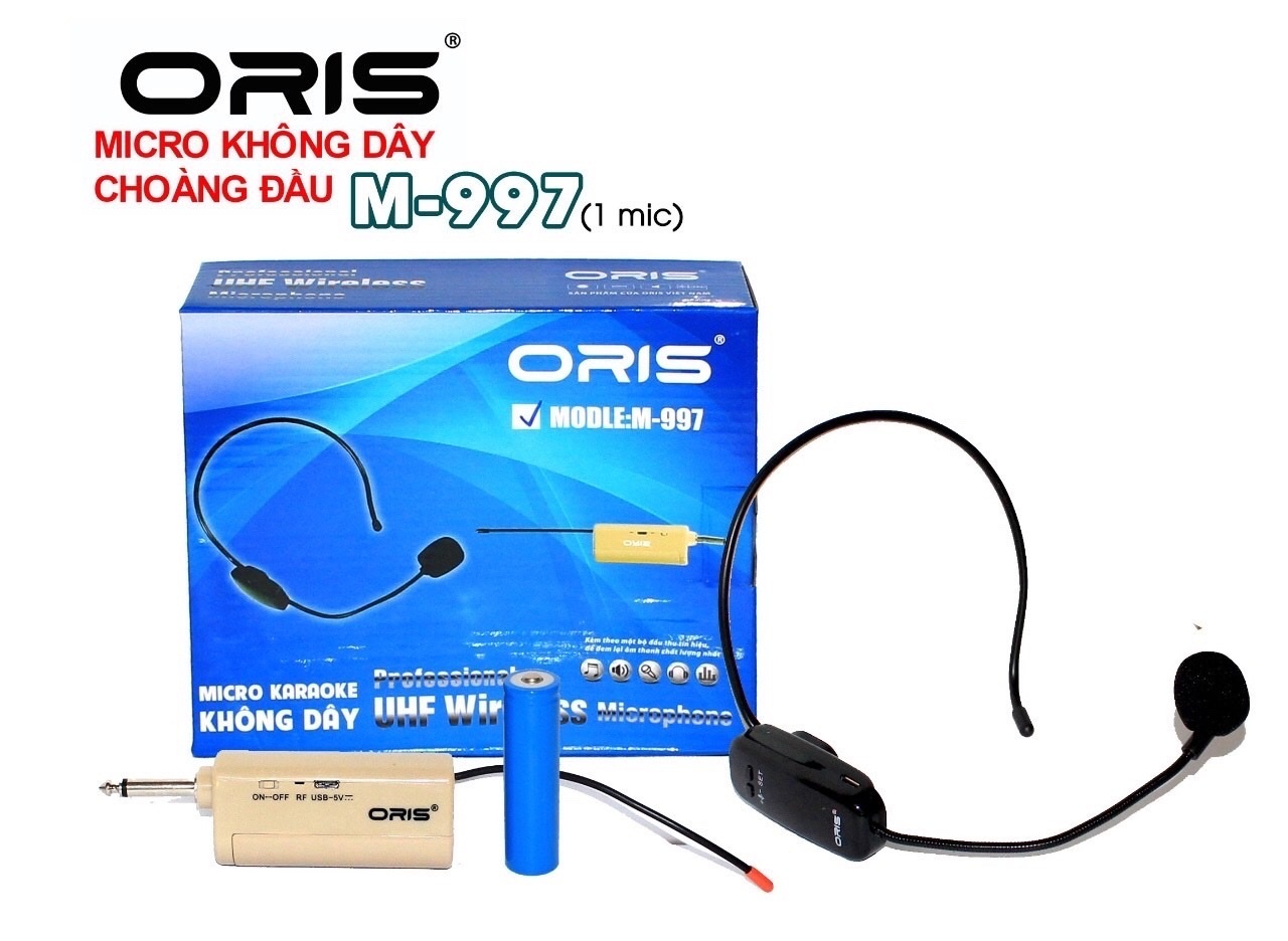 Micro không dây đeo tai, choàng đầu oris M-997- hàng chính hãng,chất lượng cao