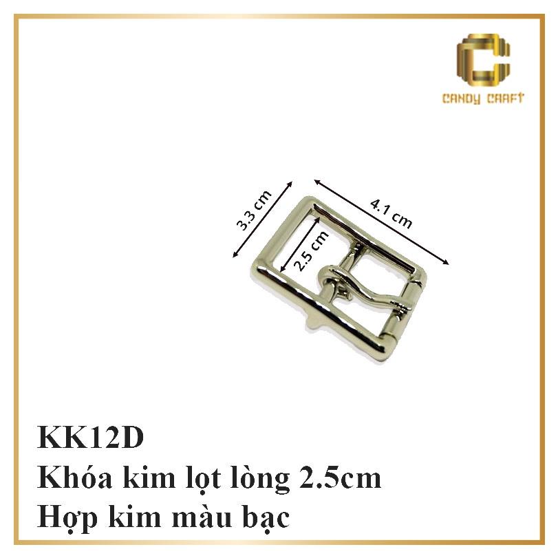 Khóa kim màu bạc - 1 bập bênh 2.5cm 12D