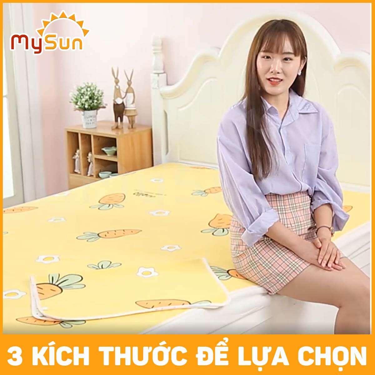 Miếng khăn lót nệm, tấm thảm chống thấm nước tiểu cỡ lớn, trải giường cho em bé, trẻ sơ sinh MySun