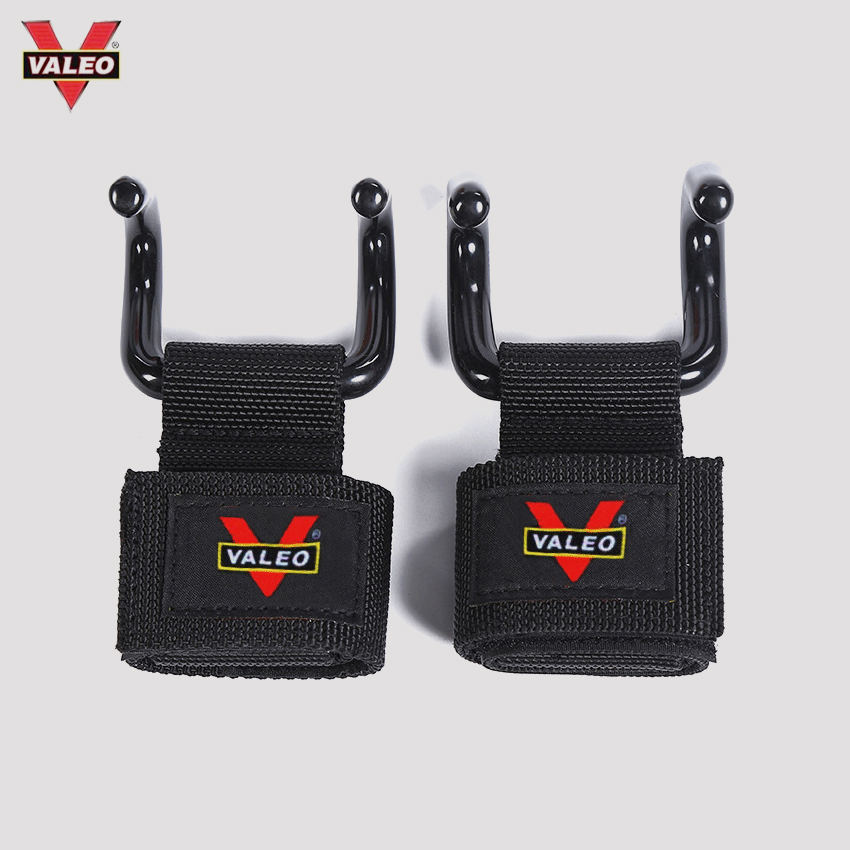 Dây kéo lưng có gắn móc hỗ trợ kéo tạ, kéo xà, deadlift - Lifting Straps - Móc kéo tạ Valeo