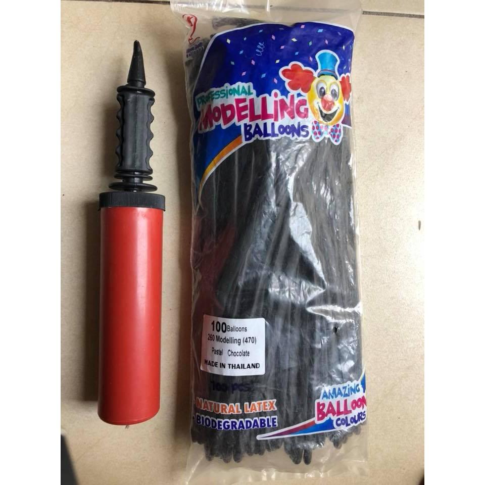 Combo 100 vỏ bóng vặn hình nghệ thuật kèm bơm tay