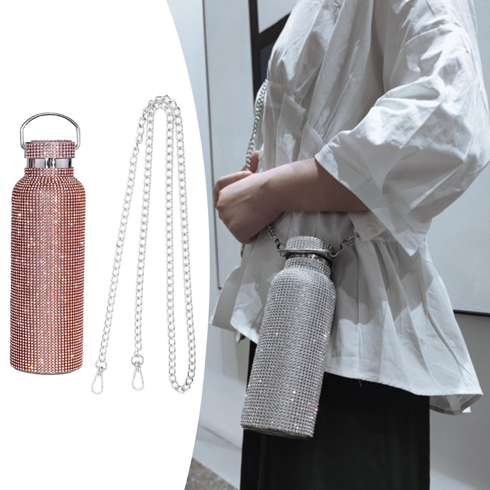 Portable Diamond Vacuum Cup 750ml/25oz Bling Rhinestones Diamond Kettle