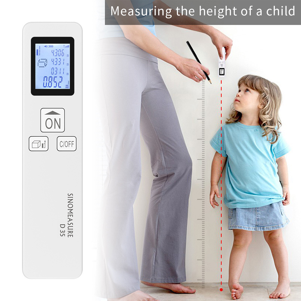 Máy Đo Khoảng Cách Kỹ Thuật Số Laser Cầm Tay D35 115FT 35m Dùng Pin