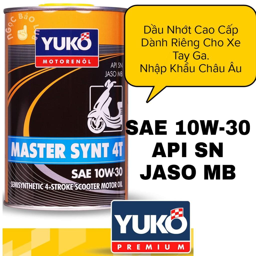 Nhớt xe ga cao cấp YUKO MASTER SYNT 10W30 0.8 Lít SN