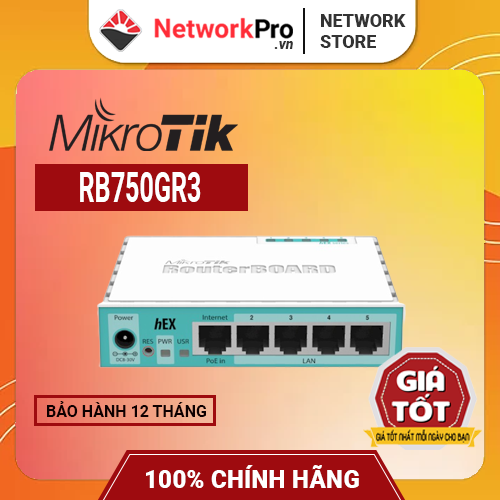 Router MikroTik RB750Gr3 Hàng Chính Hãng