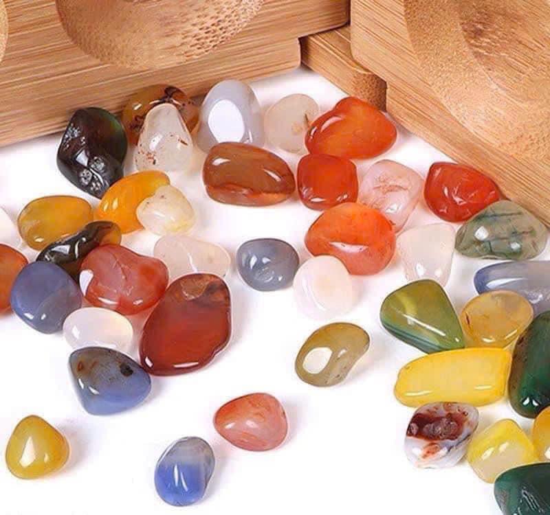 Bộ trò chơi ô ăn quan hộp gỗ kèm đa sắc mầu tự nhiên