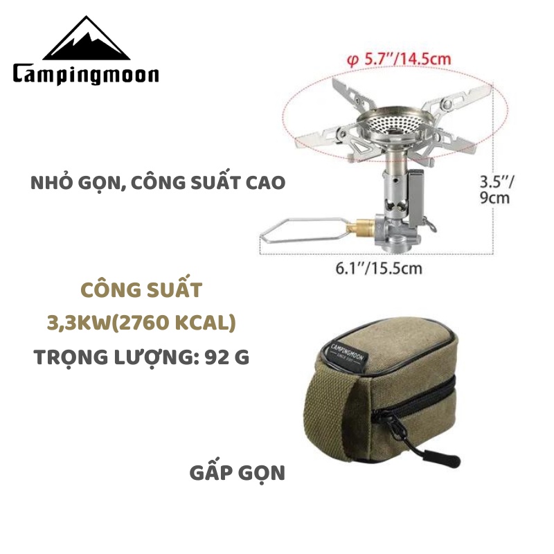 Bếp gas mini gấp gọn Campingmoon XD-2F