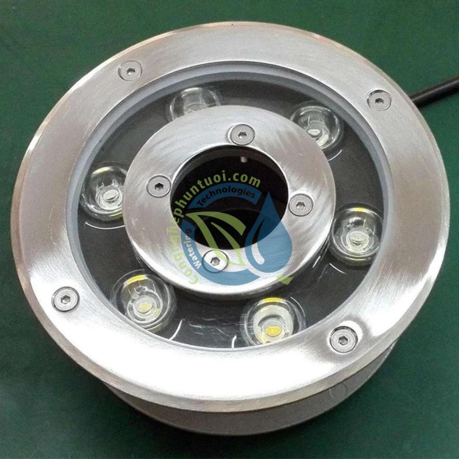Đèn LED âm nước đổi màu dạng bánh xe 6W