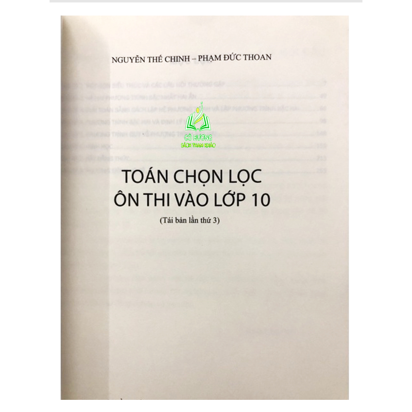 Sách - Toán chọn lọc ôn thi vào lớp 10