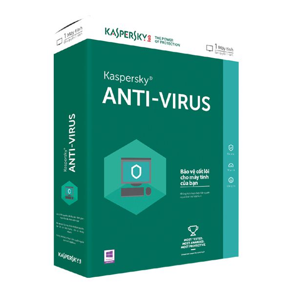 Phần mềm Kaspersky Antivirus cho 1 máy tính/ Năm