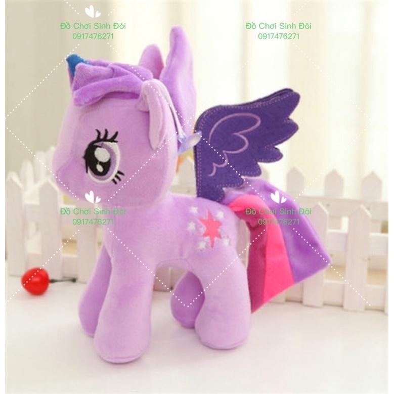 Thú bông ngựa pony 28cm - combo 6 con