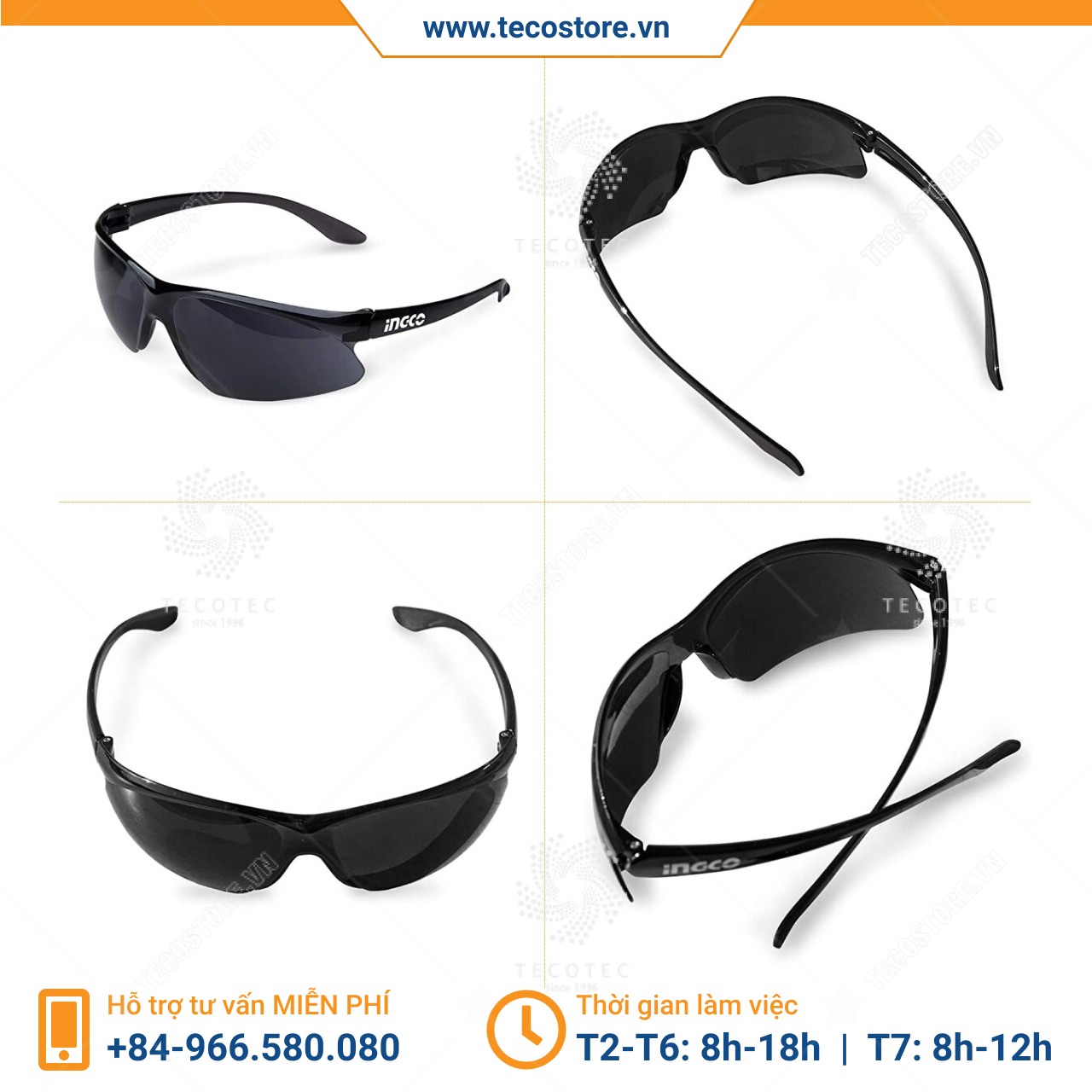 Kính bảo hộ đen dùng để hàn INGCO HSG07