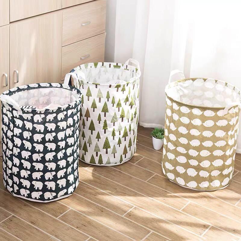 Sọt Vải Đựng Đồ Có Thể Gấp Gọn Size Lớn, Giỏ Đựng Quần Áo Đa Năng Vintage Adu79 - NEW