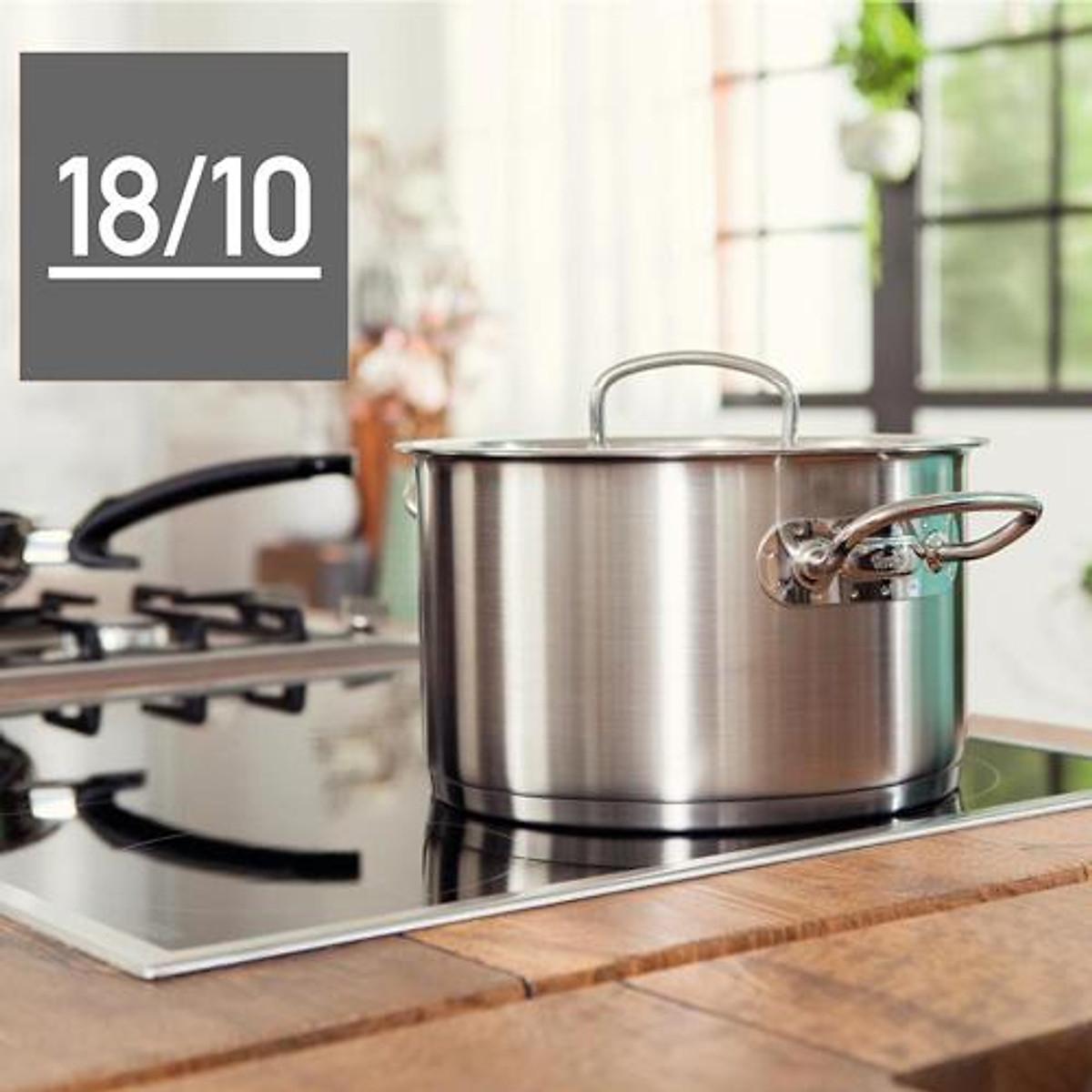 [MADE IN GERMANY]Bộ Nồi Bếp Từ 3 Đáy Fissler Nurberg 4 Món, Chất Liệu Thép Không Gỉ Cao Cấp, Dùng Cho Mọi Loại Bếp