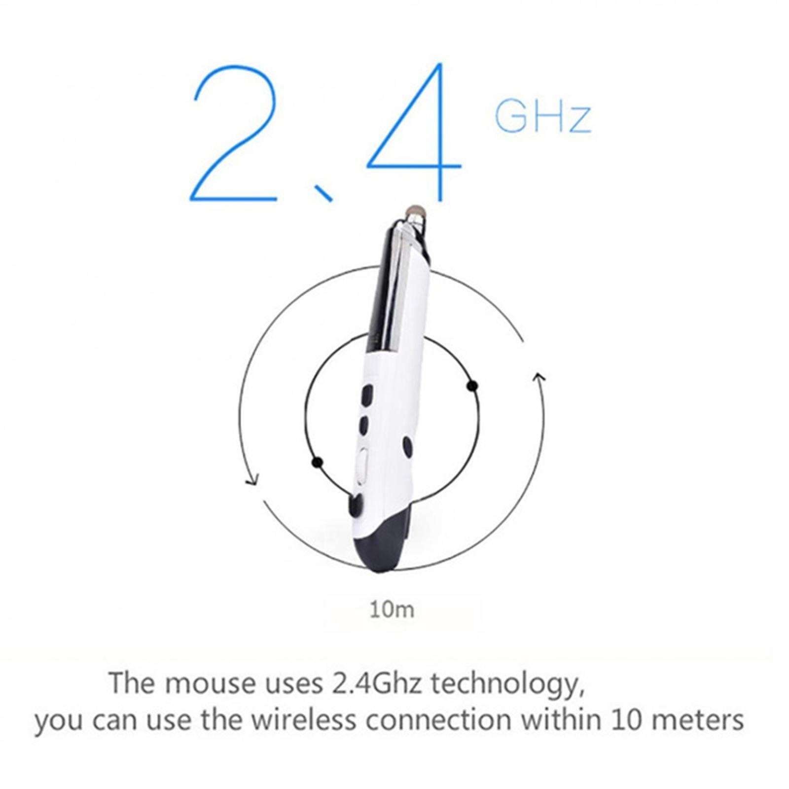 2pcs 2.4G Wireless Optical USB Touch-Pen Mouse 1600DPI Pocket Mouse Pen