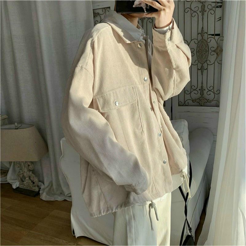 Áo Khoác Nhung Gân Dây Luồng Nam Nữ RẺ ĐẸPÁo sơ Mi Kiểu Unisex Nhung Cap Cấp Logo Thêu Couple Xinh T -shirt