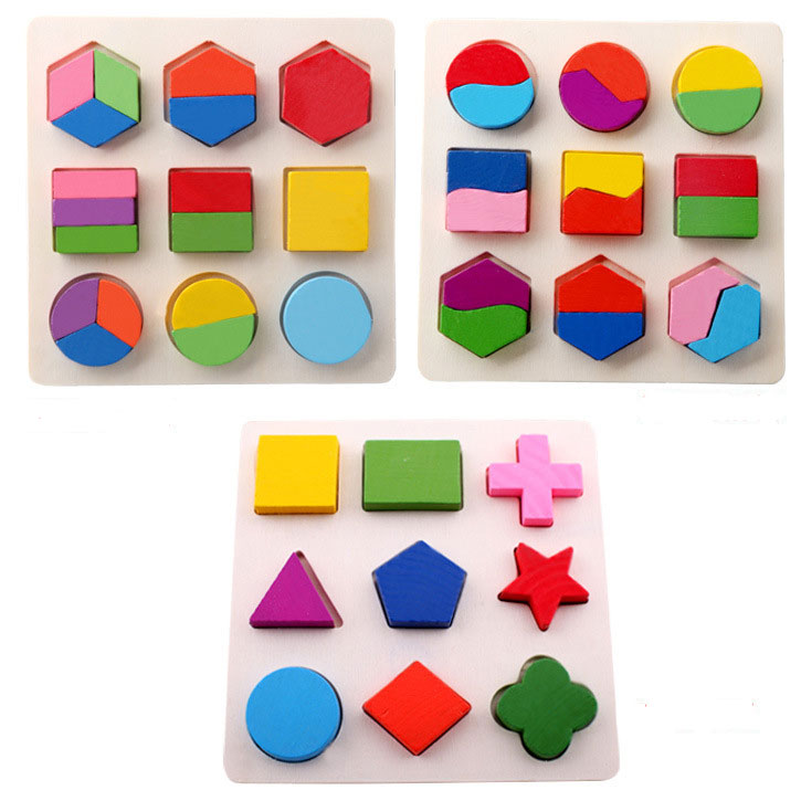 Set 3 bảng hình học phương pháp Montessori