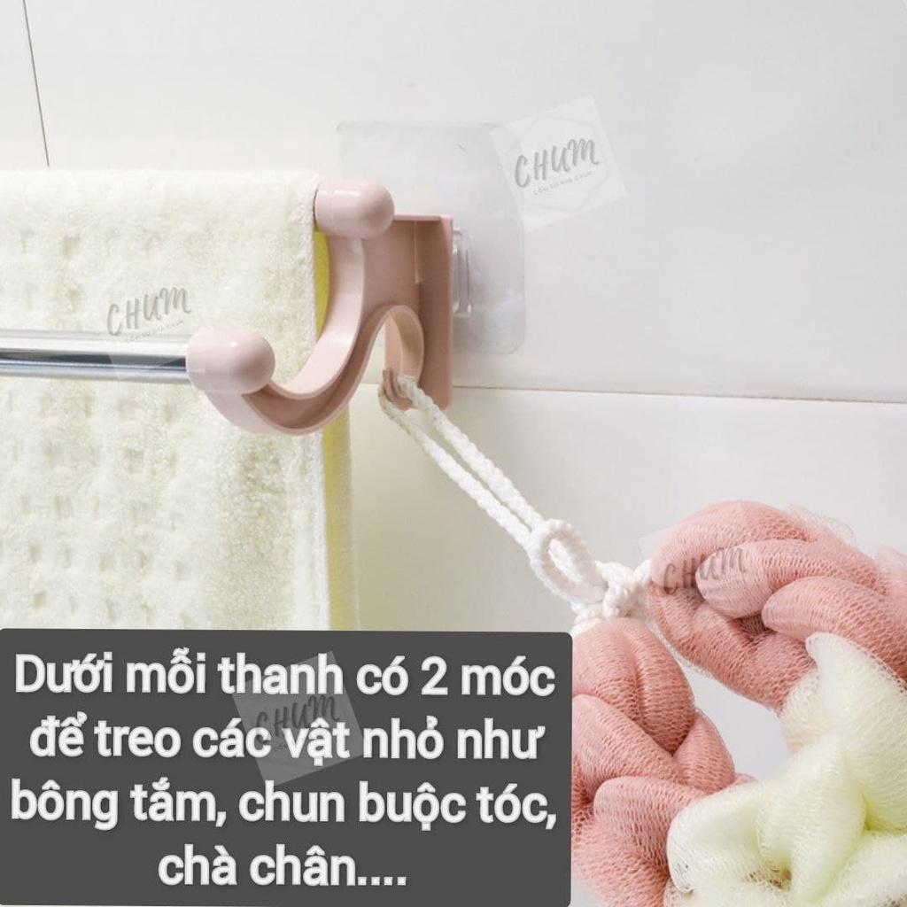 THANH TREO KHĂN INOX ĐÔI DÙNG TRONG NHÀ TẮM