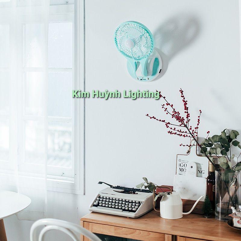 QUẠT MINI FAN TÍCH ĐIỆN KÈM LED JR 5580