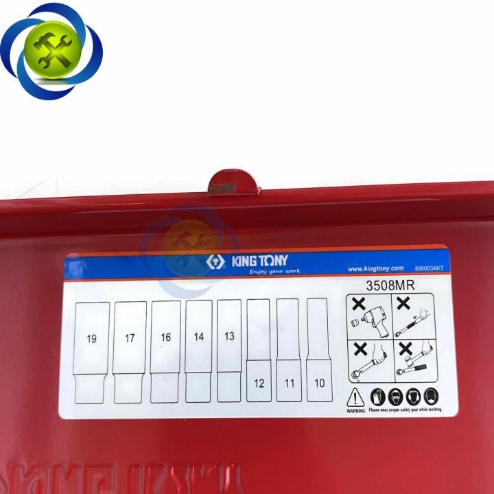Bộ tuýp 3/8 Kingtony 3508MR loại dài có 8 cái 10-19mm