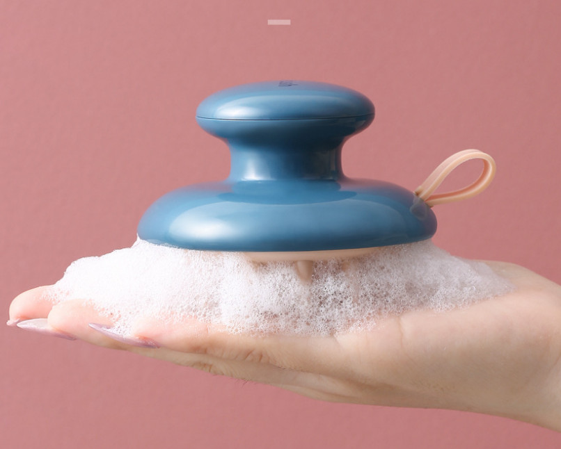 Lược Gội Đầu Massage Silicon - Massage da đầu - Giảm rụng tóc - Kích thích mọc tóc + Tặng kèm móc treo siêu dính