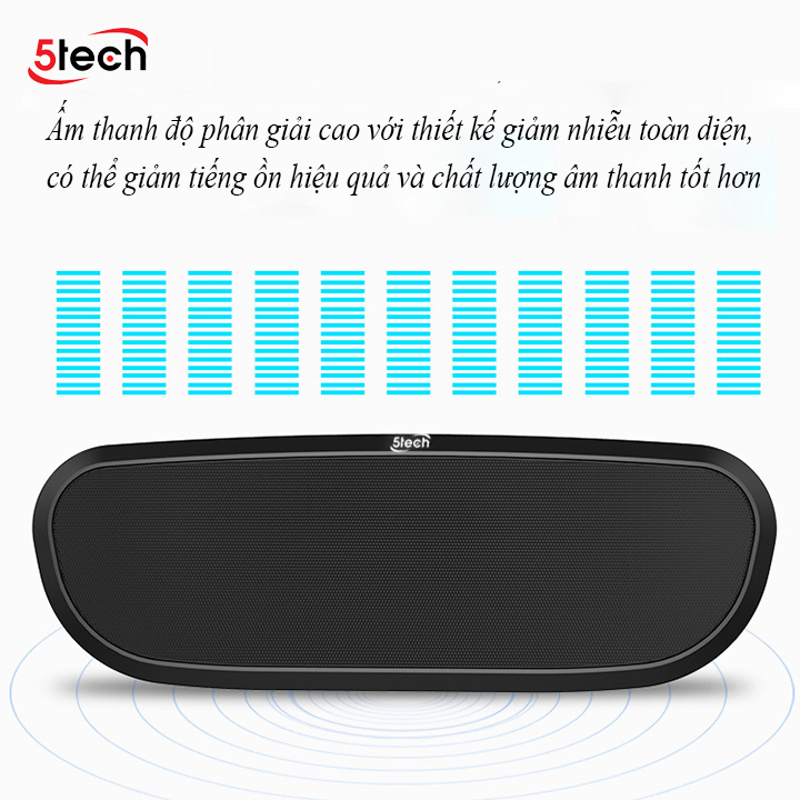 Loa bluetooth mini di động 5TECH BS1 hàng chính hãng, loa cầm tay âm thanh sống động, âm bass siêu trầm nghe nhạc cực đỉnh dành cho điện thoại, máy tính,...