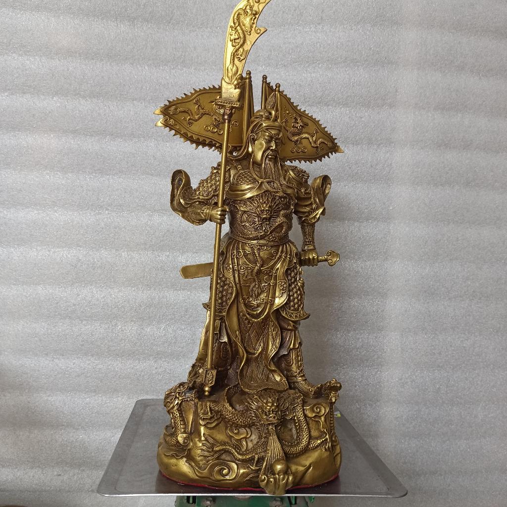 Tượng Quan Công Ngũ Kỳ, Tượng Quan Vân Trường Cỡ Đại, Tượng Quan Công Phong Thuỷ Bệ Rồng Bằng Đồng Cỡ Đại