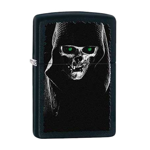 Bật Lửa Zippo 28436 Hooded Skull Black Matte