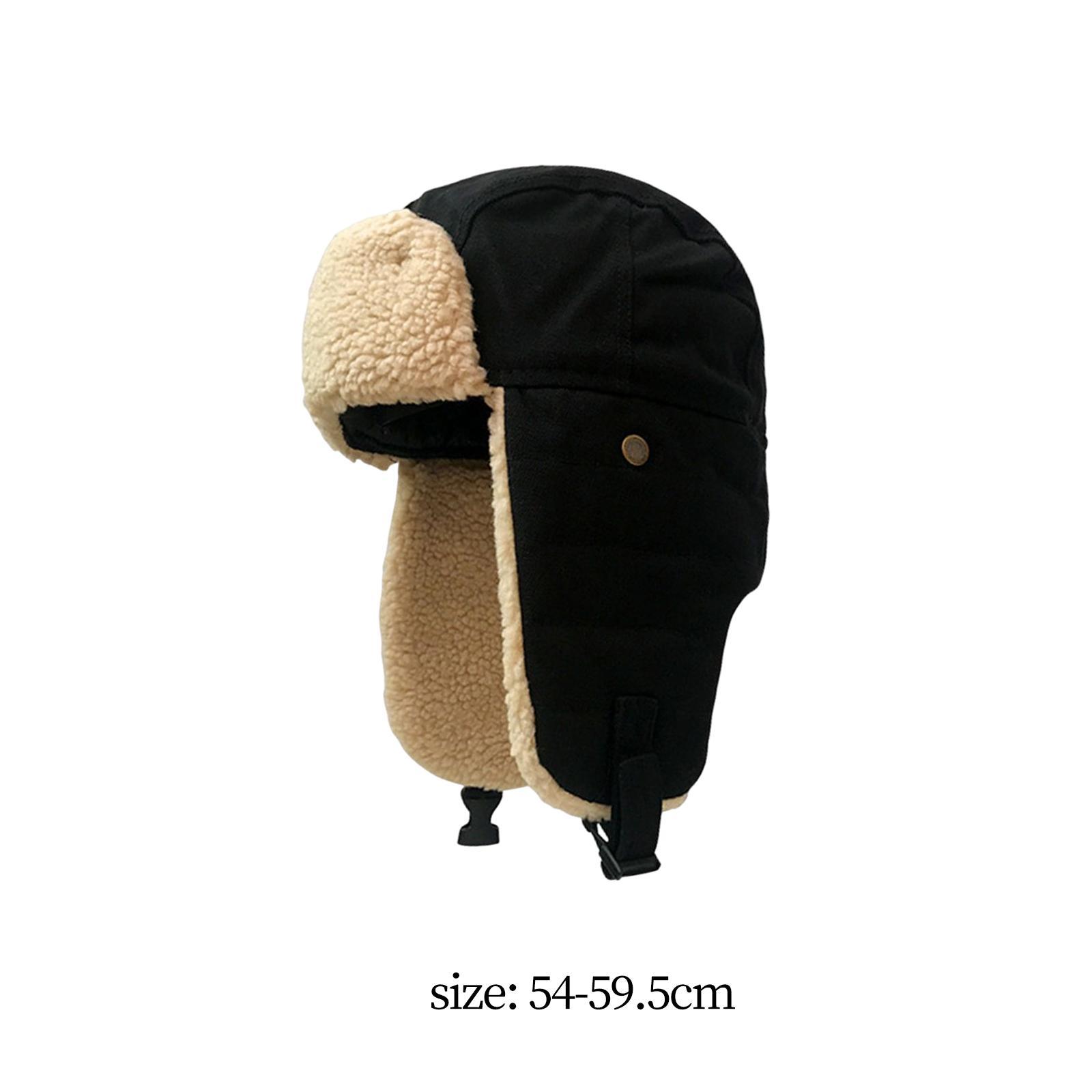 Winter Bomber Hat Ski Caps Hiking Warm Windproof Unisex Trooper Trapper Hat