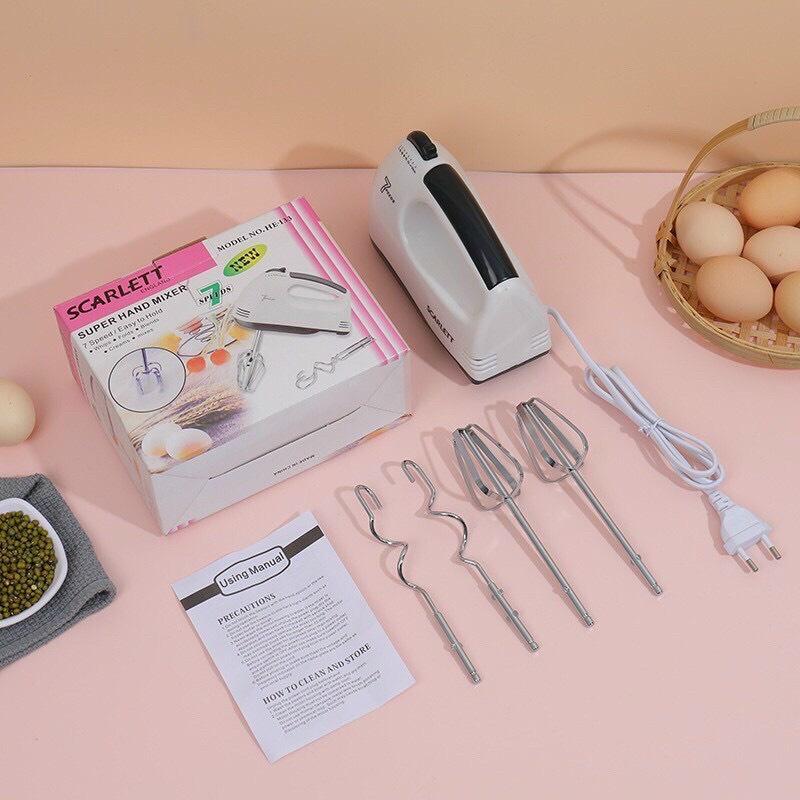 Máy đánh trứng cầm tay 7 tốc độ - Thép không gỉ bền bỉ - Hàng chính hãng