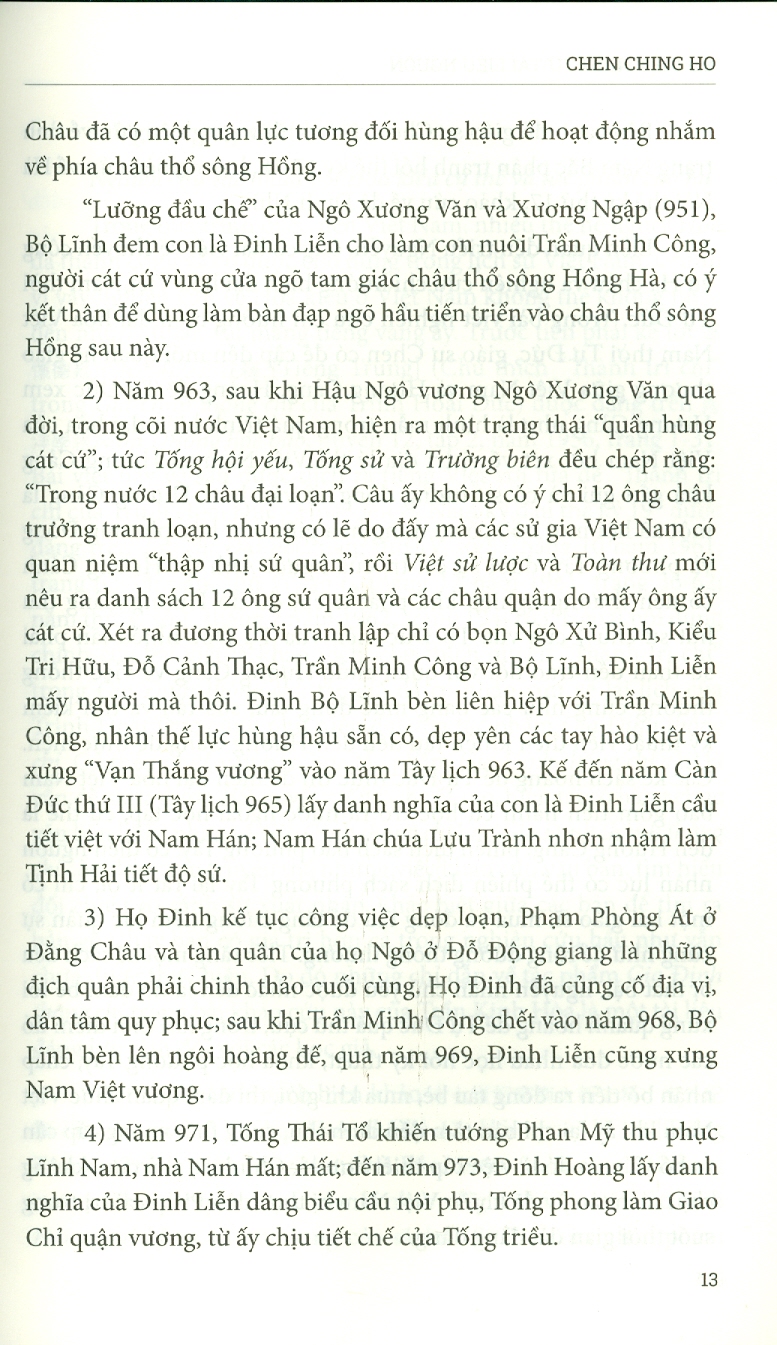 SỬ VIỆT - Nhìn Từ Tài Liệu Nguồn - Trần Kinh Hòa (Cheng Nin Ho) - Nguyễn Mạnh Sơn dịch - (bìa mềm)