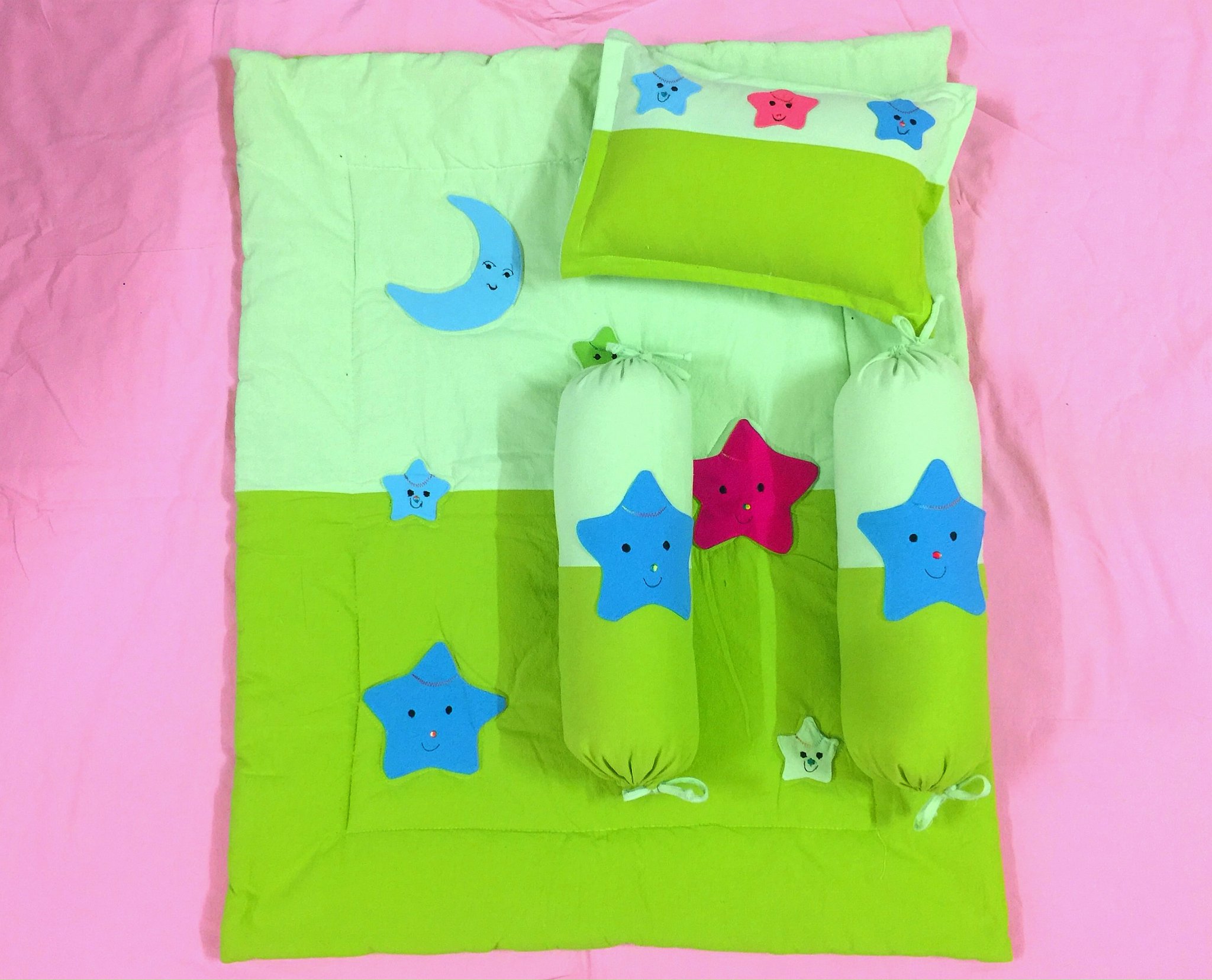 Bộ Gối Mền Trẻ Em Cotton - Bộ Chăn Gối An Toàn Cho Bé