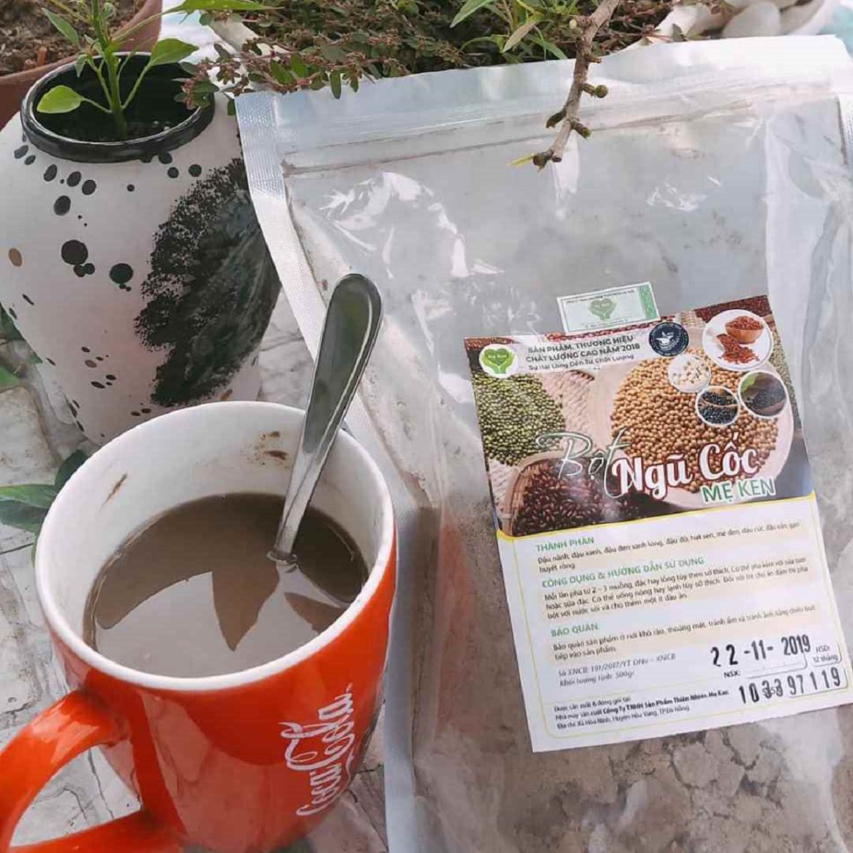 Bột ngũ cốc Mẹ Ken 500gr tặng kèm miếng lót ly