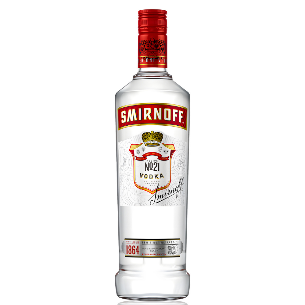Hình ảnh Rượu Vodka Smirnoff Red 37.5% 700ml [Không Hộp] - Rượu Vodka Hương Vị Ngọt Dịu, Nồng Nàn Dài Lâu