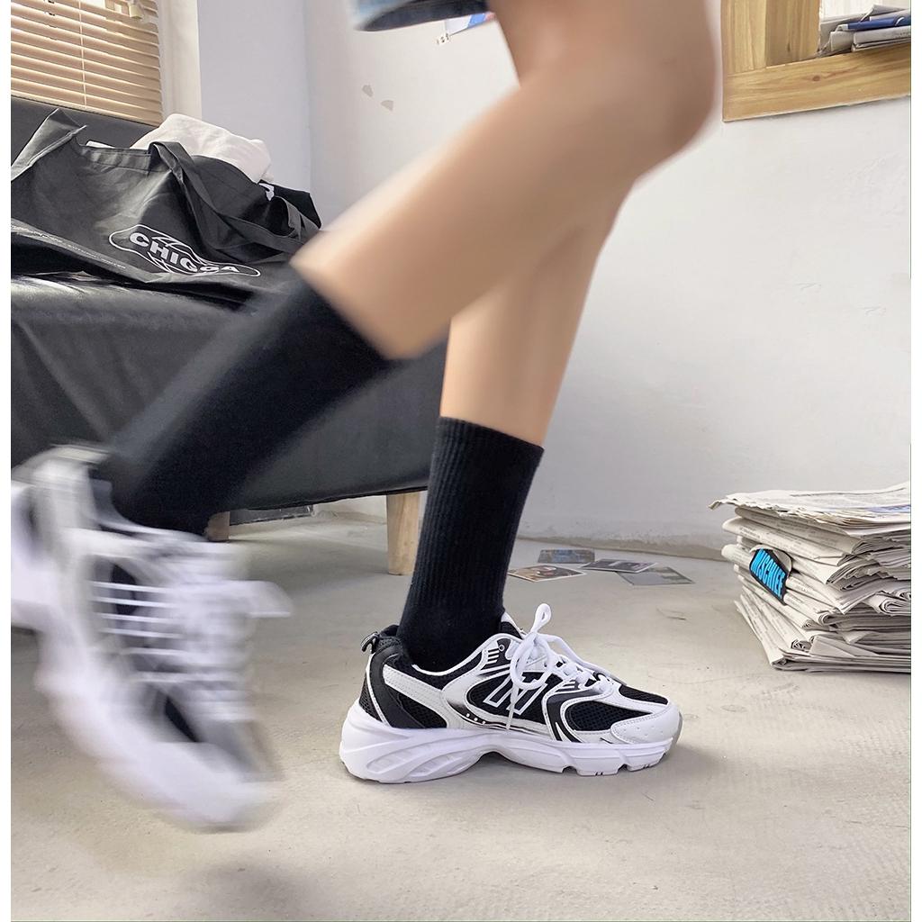 Giày sneaker lưới đế dày thoáng khí cho nữ & nam