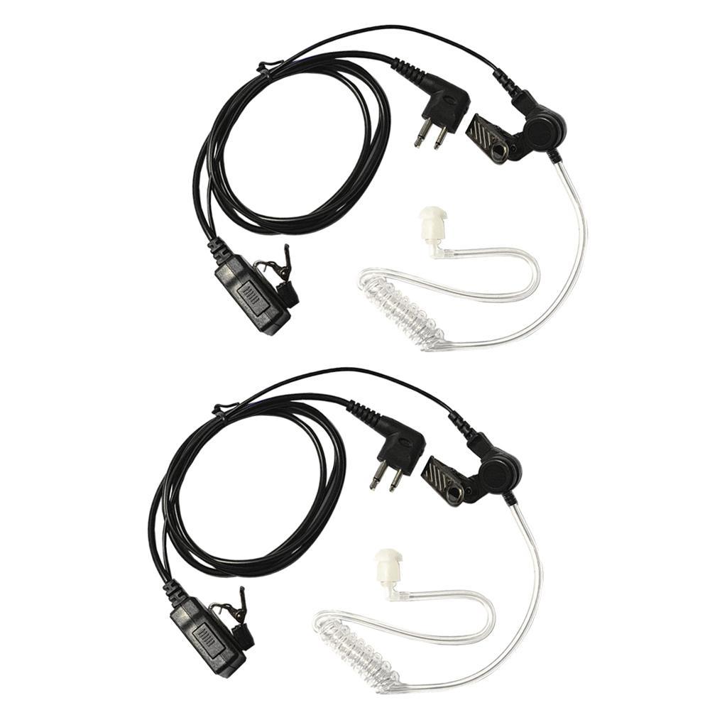 2-Pin Headset Mic Acoustic Tube Earpiece For Radio