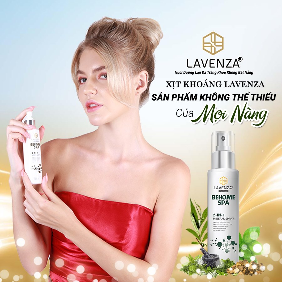 Xịt khoáng cao cấp 2in1 Lavenza (150ml)