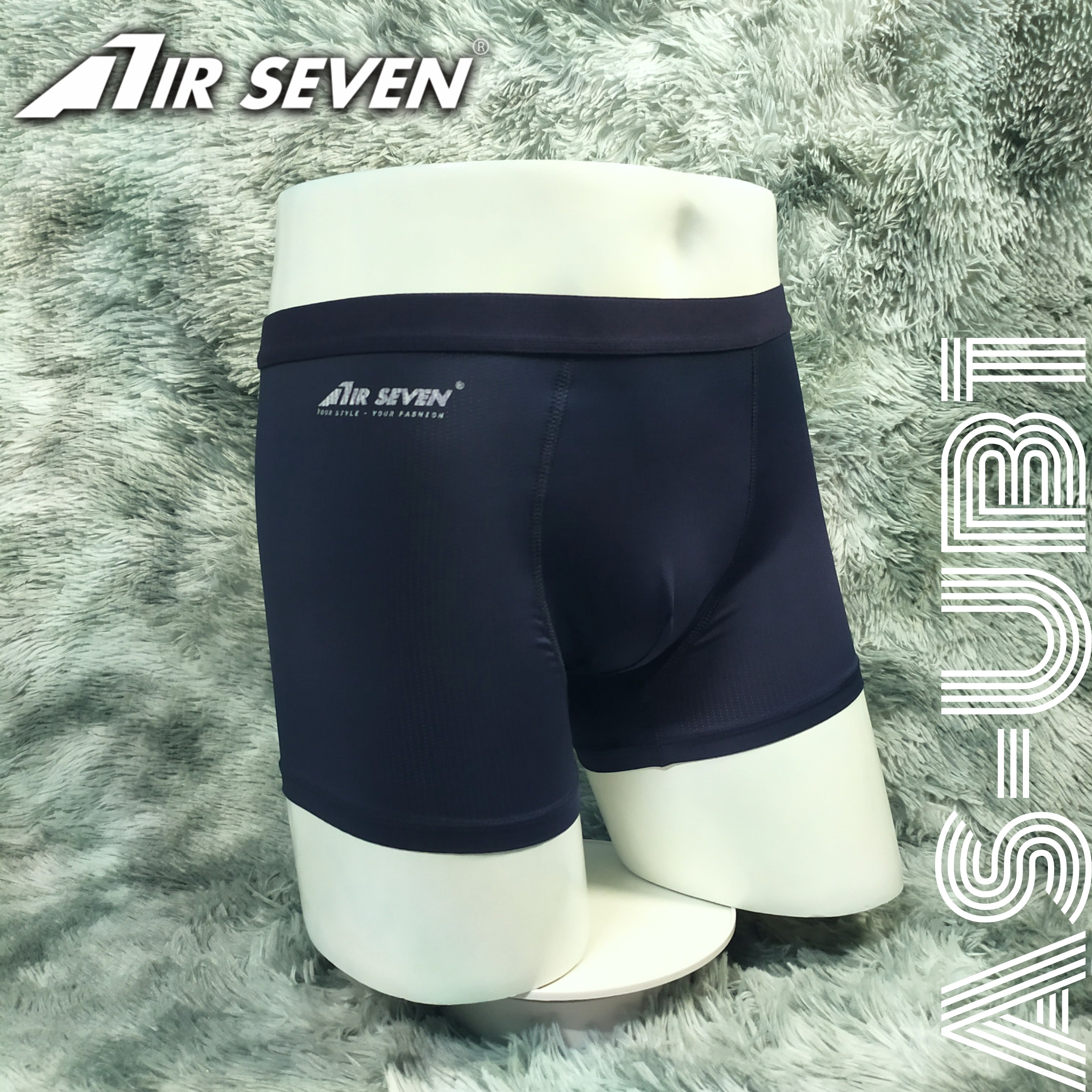 Quần lót nam Boxer co giãn 4 chiều, lưng thun nhỏ, công nghệ thoáng khí - màu Xanh đen