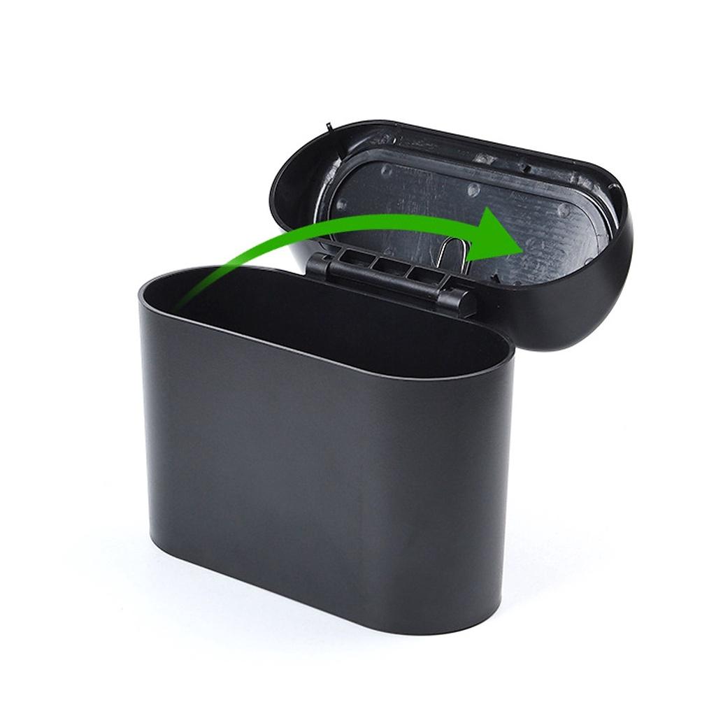Thùng rác mini có nắp, hộp đựng rác có chốt cài treo thành cửa treo lưng ghế ô tô, xe hơi giá rẻ