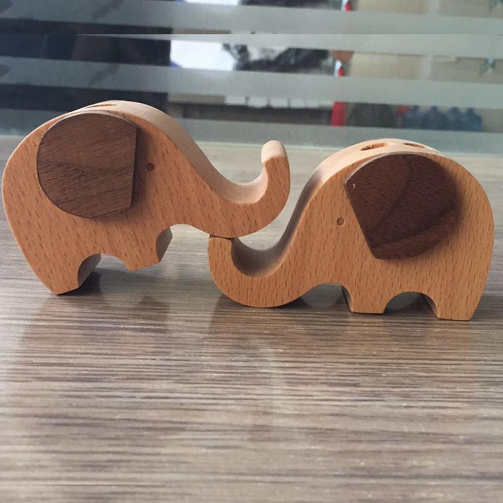 2xSolid Wood Animal Moible Phone Holder Desk Stand Holder for Phone Tablets d