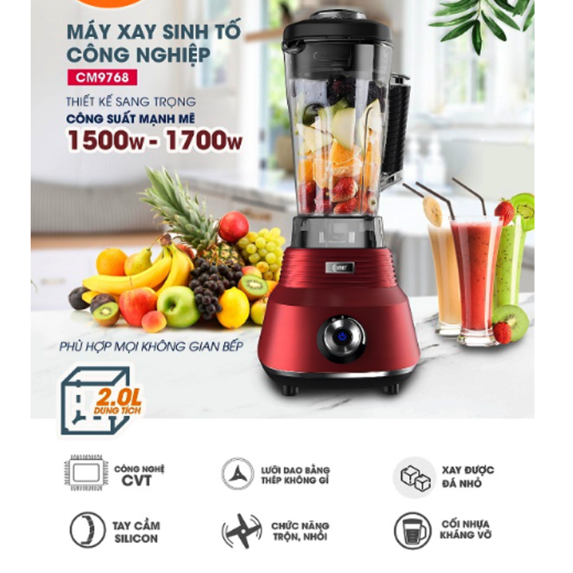 Máy xay sinh tố Công nghiệp Comet CM9768 1700W - Hàng chính hãng