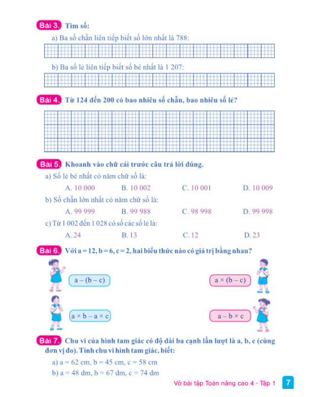 Sách - Vở Bài Tập Toán Nâng Cao 4 tập 1 - Biên soạn theo chương trình GDPT mới