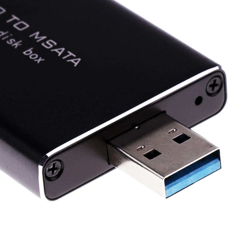 2pcs mSATA to USB3.0 SSD Enclosure Adapter Case Plug & Play Cover Box