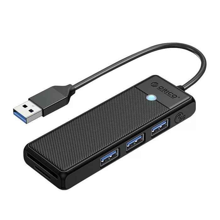 Bộ Chuyển Đổi HUB 1 USB ra 3 cổng USB 3.0 5Gps/ TF/SD 3.0*1 5Gbps PAPW3AT-U3-015 Orico - Hàng Chính Hãng