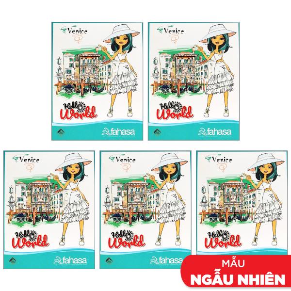 Combo 5 Tập 4 Ly Ngang 100 Trang ĐL 80g/m2 - FAHASA (Mẫu Màu Giao Ngẫu Nhiên)